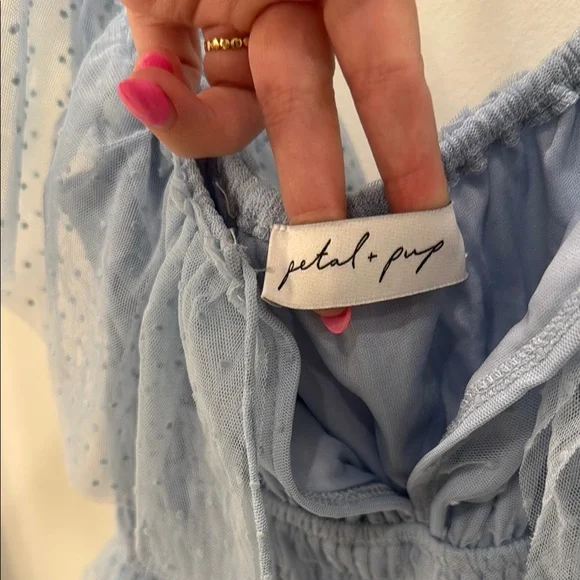 Petal & Pup Blue Ruffled Tiered Maxi Dress - Picture 2 of 4